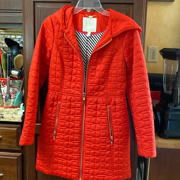 kate spade Jackets & Blazers - Kate Spade Quilted Hooded Jacket - Used in Very good condition
